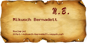 Mikusch Bernadett névjegykártya