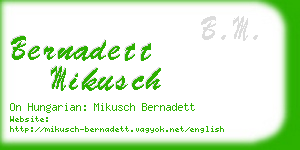 bernadett mikusch business card